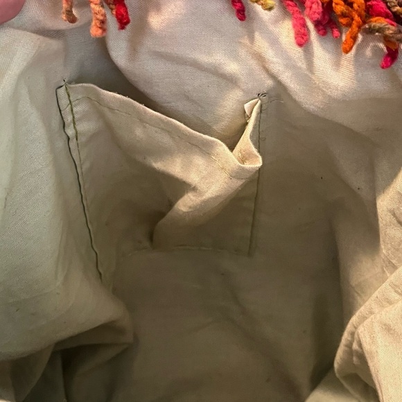 Inka Traditions Boho Purse Woven Stripes Crochet Flowers Shoulder Straps Wool - Picture 7 of 10